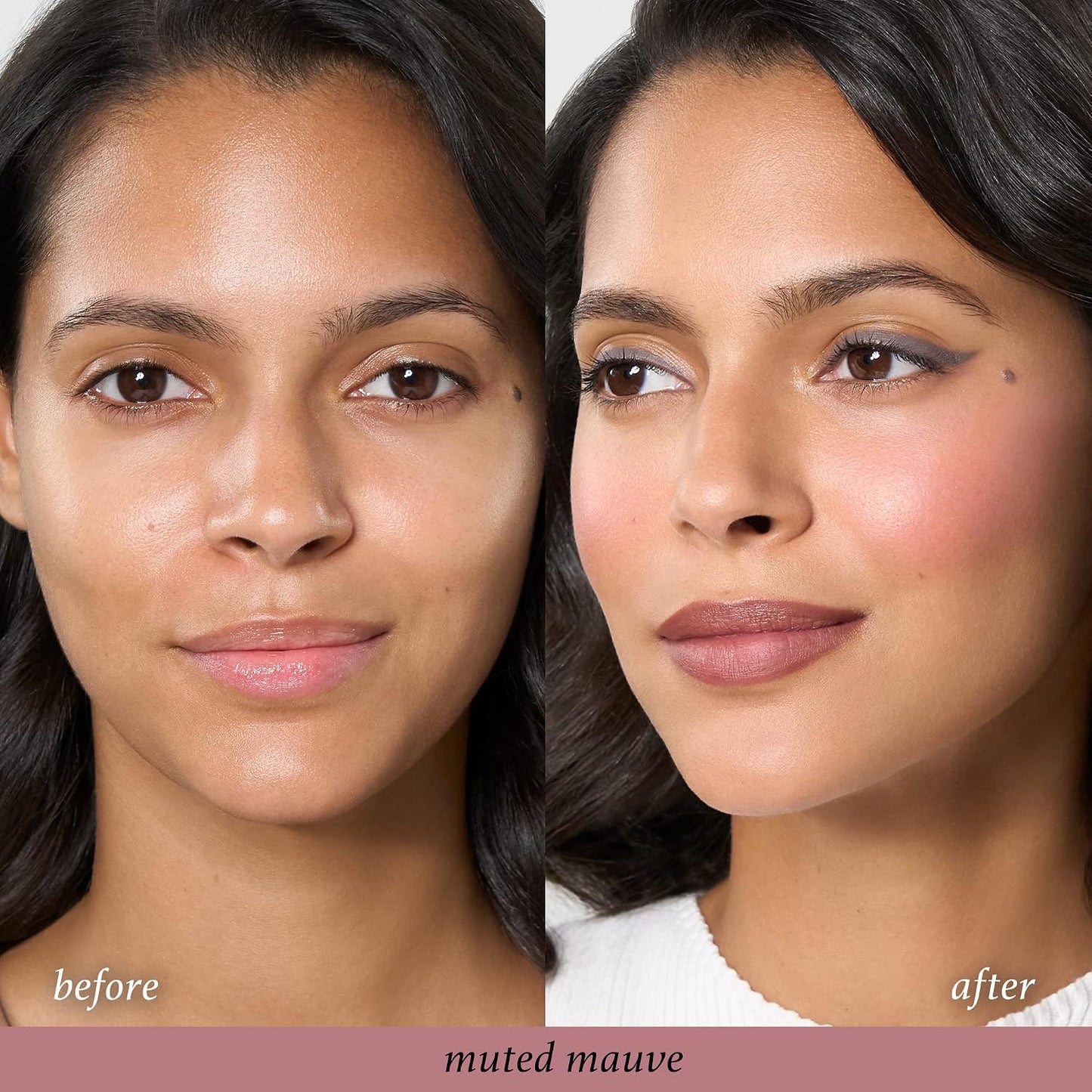 Cream to Powder Blush Stick - Blendable 2-in-1 Cheek & Lip Color - Muted Mauve, Cruelty-Free, Dewy Finish