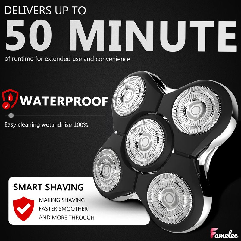 FAMELEC Shaver Replacment Heads for Remington Balder Pro Head Shaver XR7000, Electric Head Shavers for Bald Men Compatible with Remington Replacement Blades, Smooth Shaven Head in Under 2 Minutes