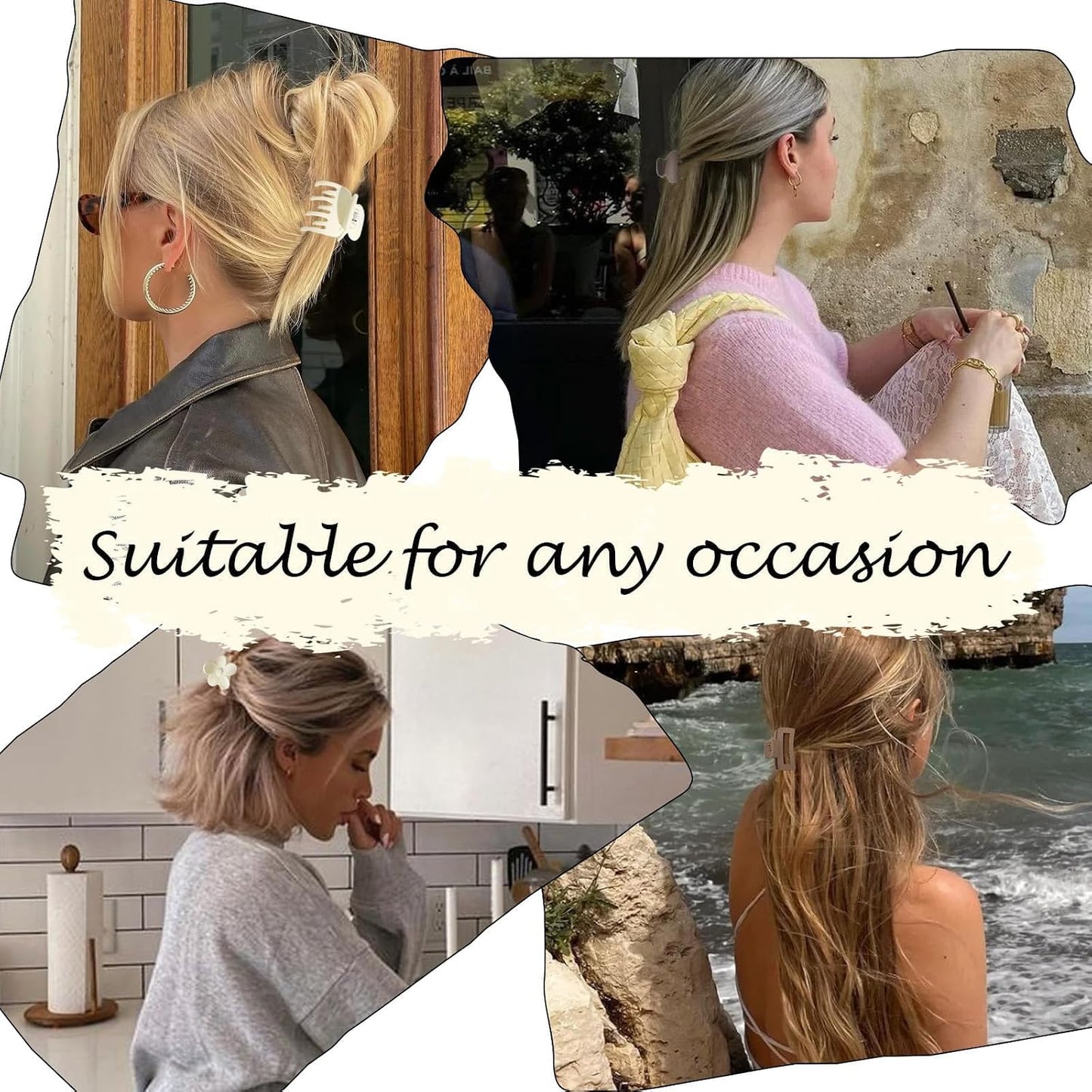 Mini Claw Clips for Thin to Medium Hair - 12 Pack 1.5 Inch Matte Jaw Clips for Women | Nonslip Styles