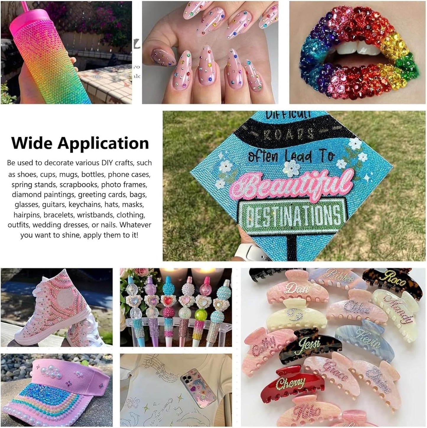 Bedazzler Kit - 3mm Rhinestones & Tools for DIY Projects | 24 Colors, Glue & Pen Included