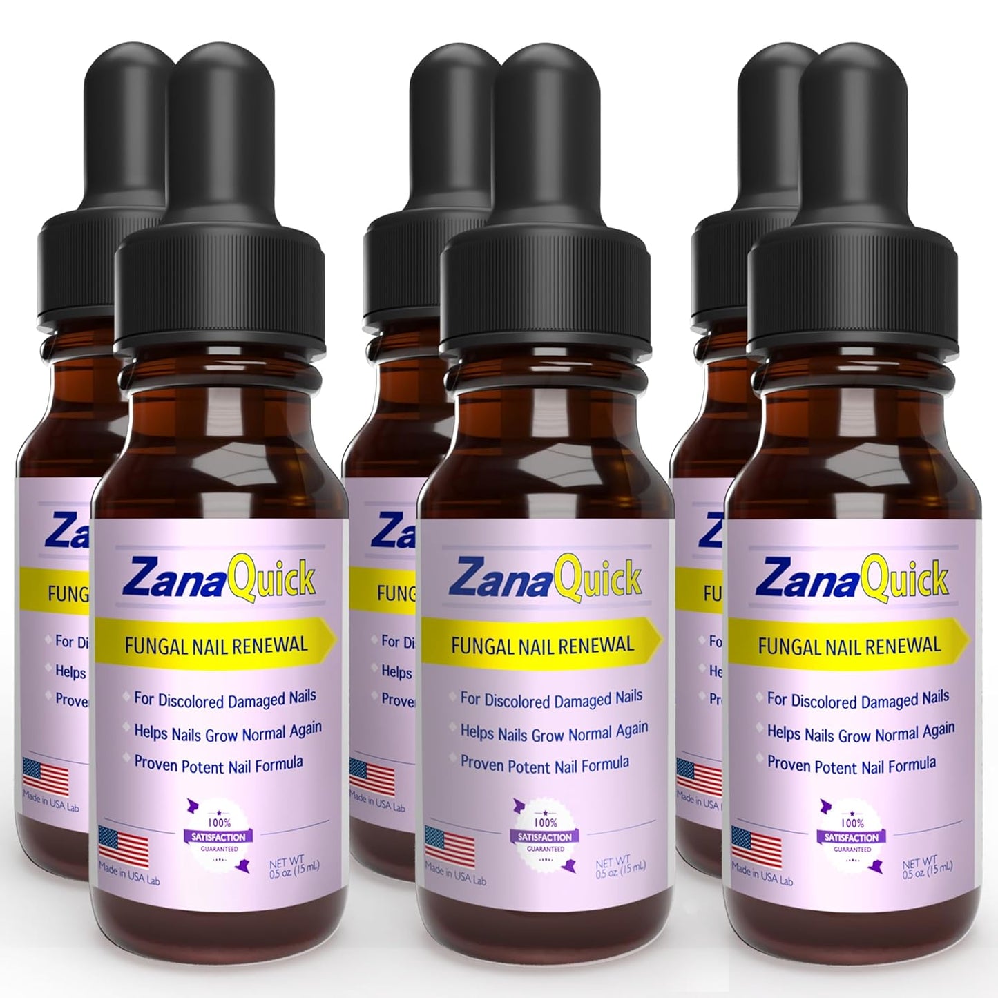Nail Care Drops for Toenails & Fingernails - Daily Solution for Healthy Nails | Easy Application - 6-Pack
