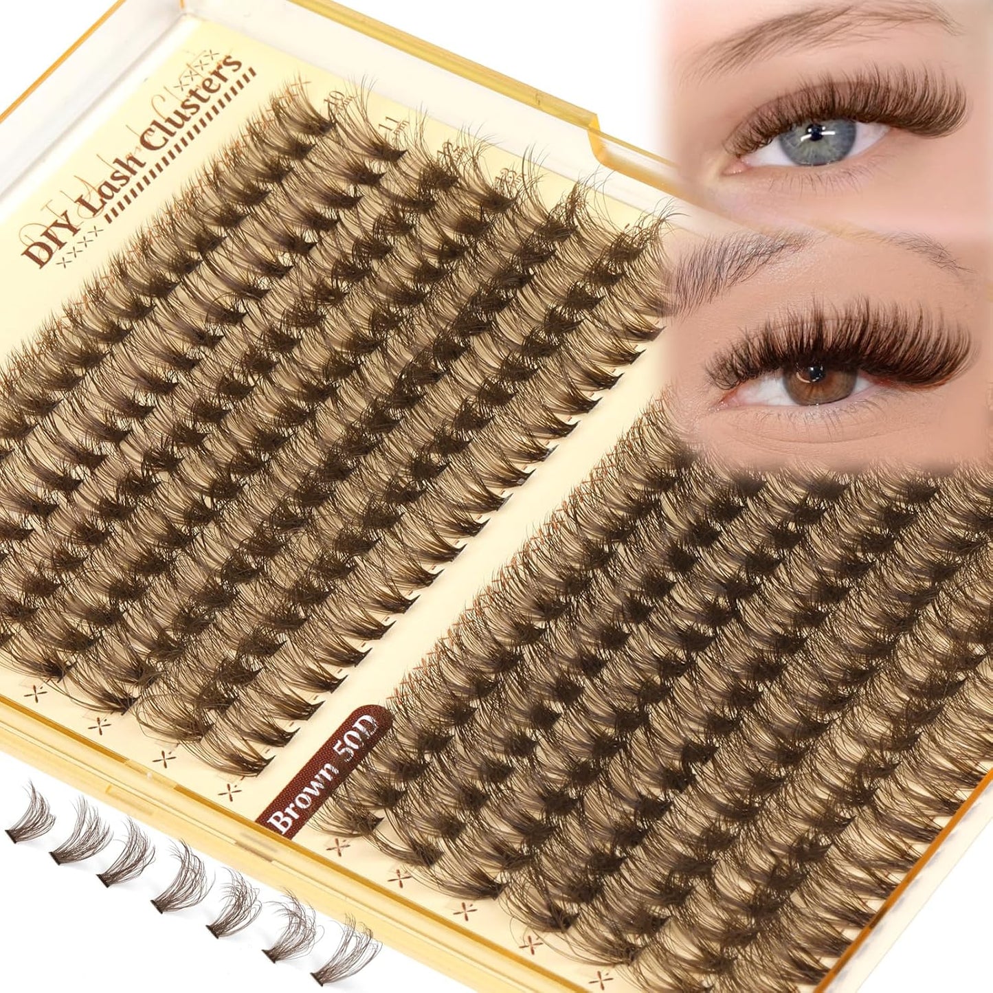 Eyelash Extensions - Enchantress Volume Cluster Lashes | Wispy 10-18mm D-Curl Soft Band for Easy DIY Application