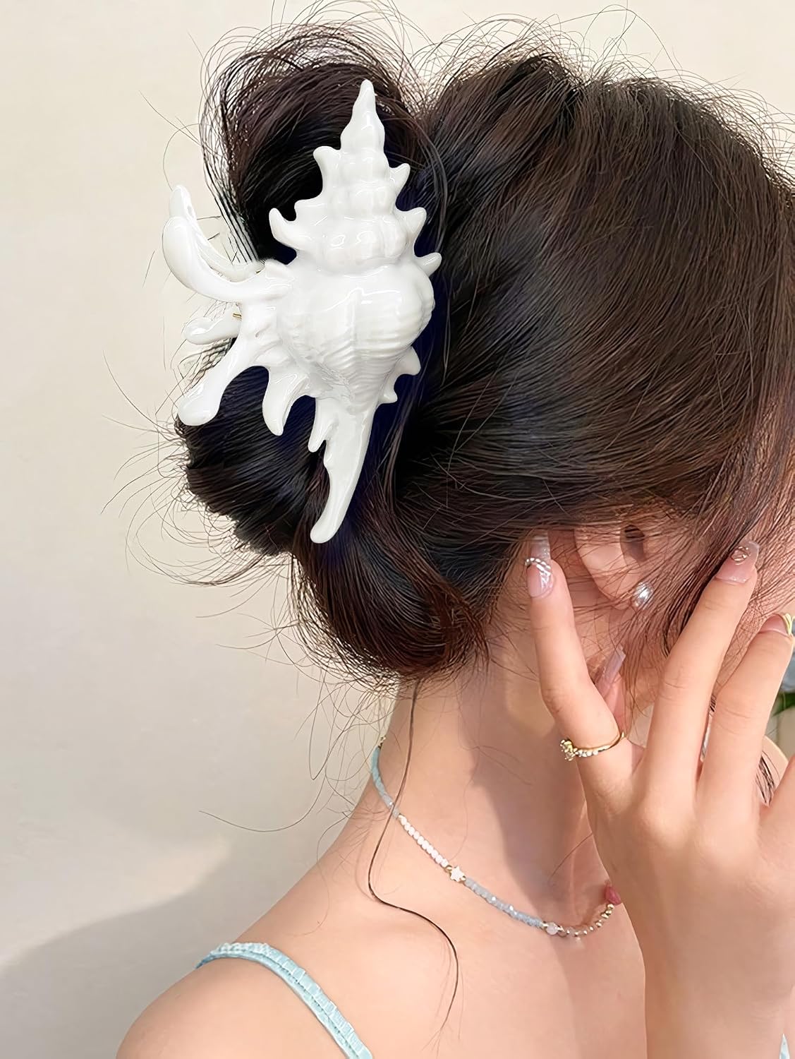 Conch Hair Clips for Women - Trendy Seashell Claw Clips for Thick Hair | Summer Beach Style