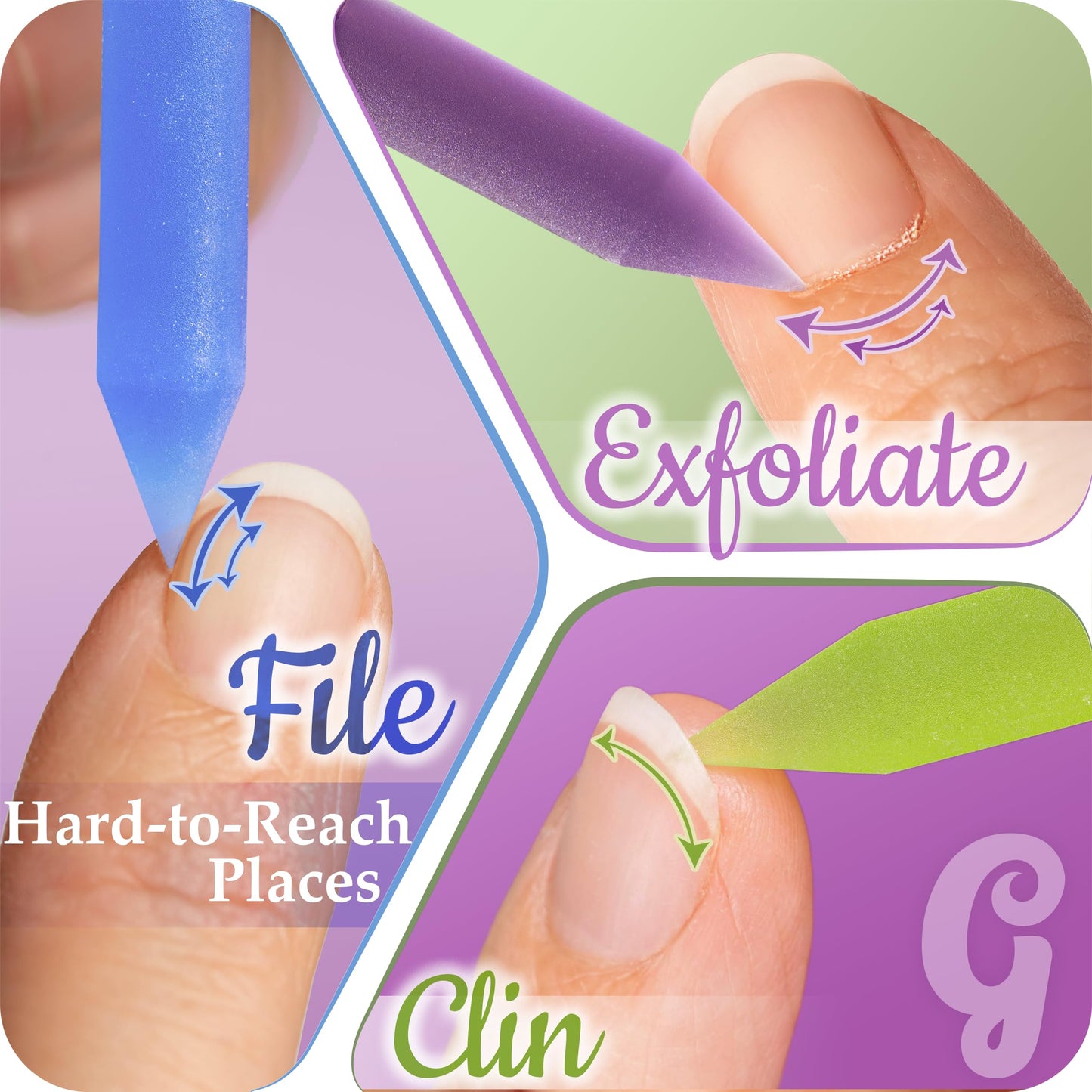 GLADZY Glass Cuticle Pusher - Manicure Stick, Genuine Czech Quality, Professional Precision Cuticle Remover, Abrasive Surface Never Wears Out