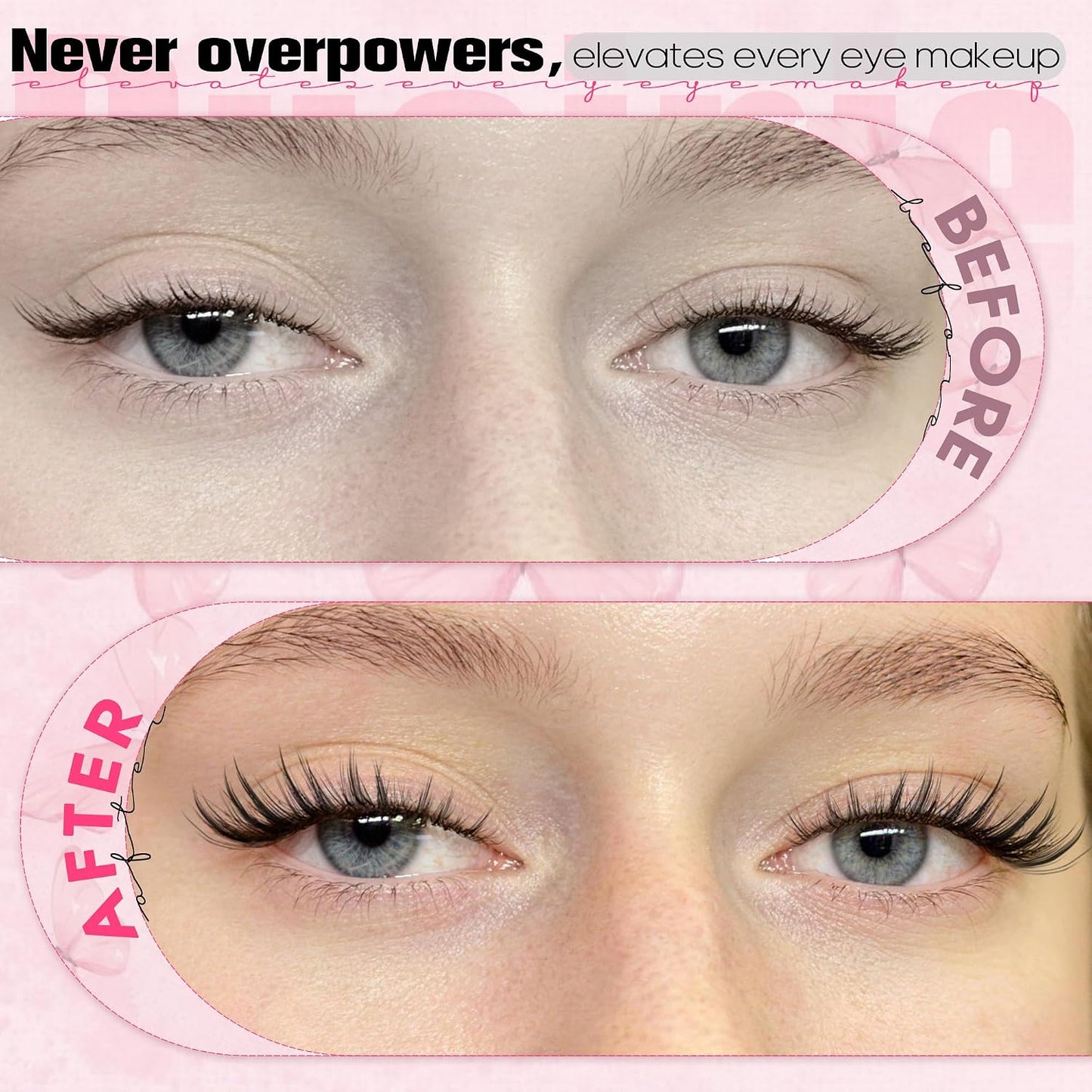 Manga Lash Clusters - Natural Wispy Eyelash Extensions | C-Curl 8-14mm, 180pcs DIY Kit