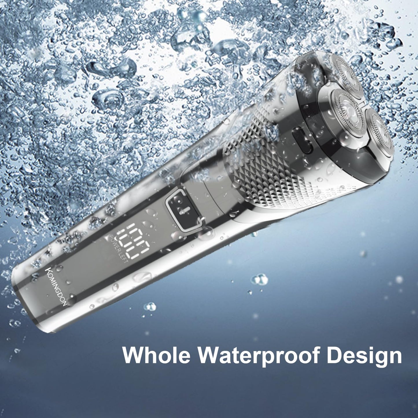 Electric Shaver Razor for Men Face Clean Shave - Rechargeable USB-C, Cordless, Dry/Wet Rotary Shaver with LED Display and Replacement Blade