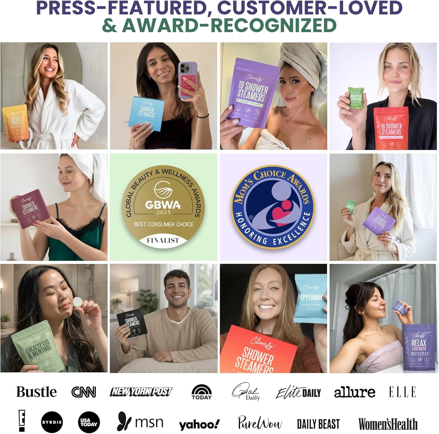 Cleverfy Shower Steamers - Aromatherapy Tablets for Relaxation | Gift Set for Women, Mom, Wife, & Friends - 6 Pack