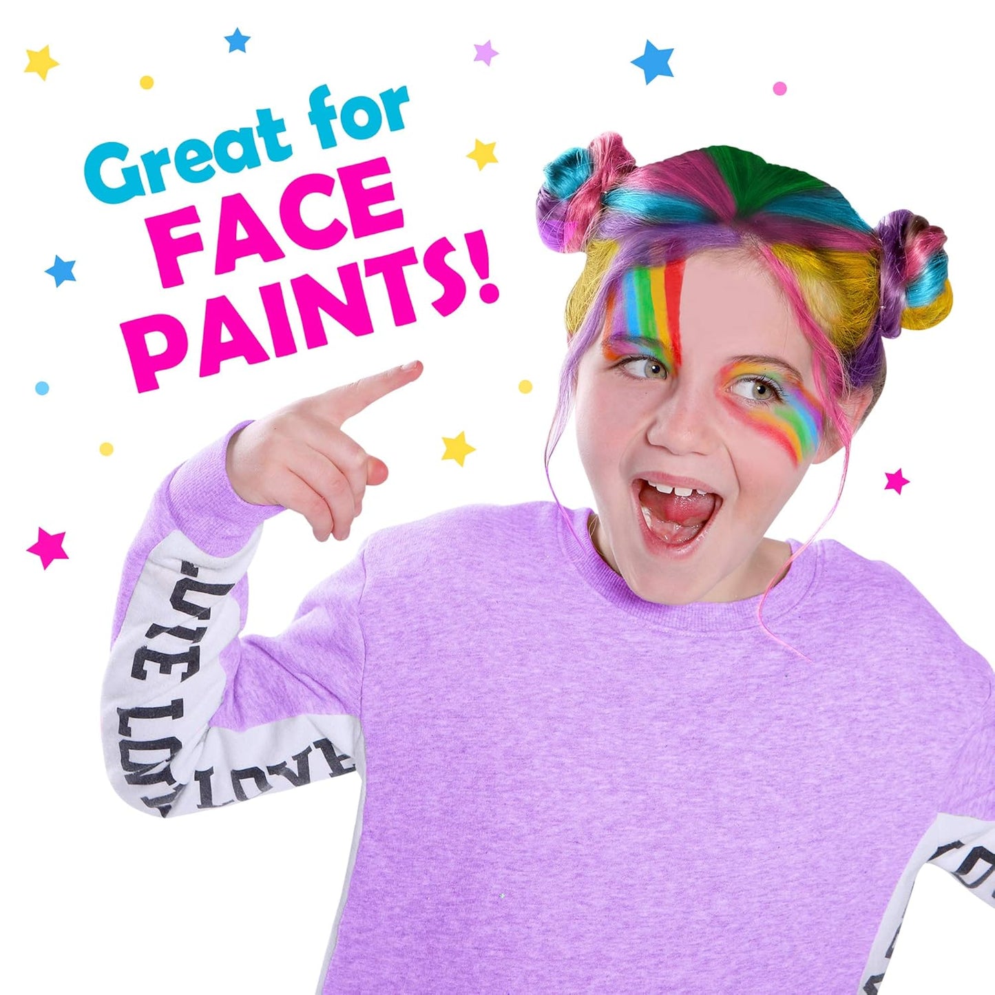 Hair Chalk Pens for Kids - 10-Pack Washable Temporary Color Set | Metallic & Vibrant Shades, Fun Creative Activity for Ages 7+