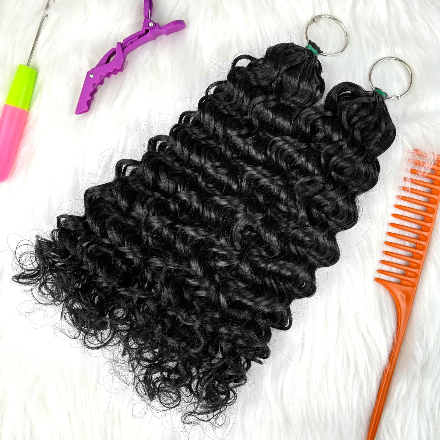 Human Crochet Hair for Black Women Knotless Human hair Crochet Bundles 120g Feather Crochet Human Hair Gogo Curly Invisiable Hair Extensions for Women Girl 2 Bundle 100 Strands 14 Inch Natural Black