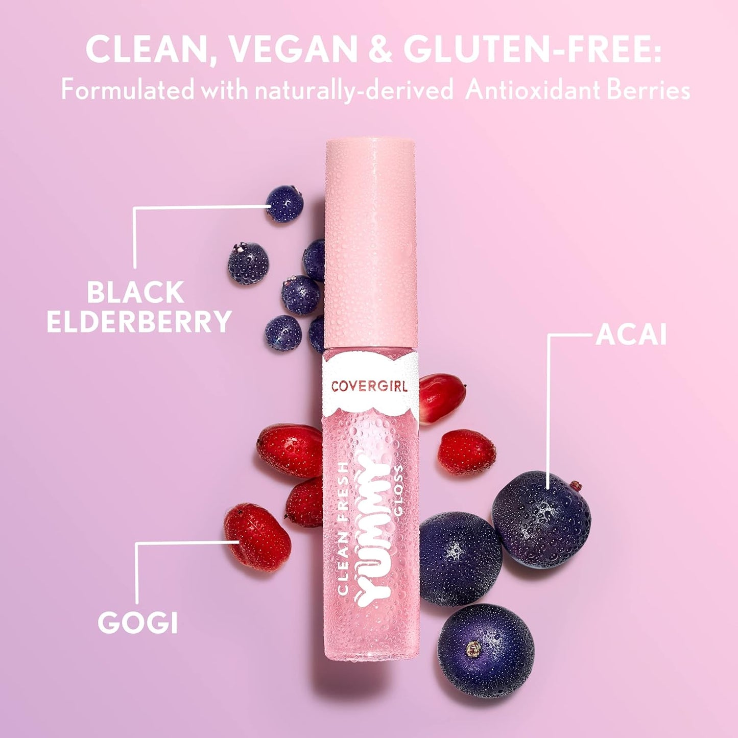 COVERGIRL Clean Fresh Lip Gloss - Sheer Vegan Formula with Natural Scents | 500 Havana Good Time, 0.33 fl oz