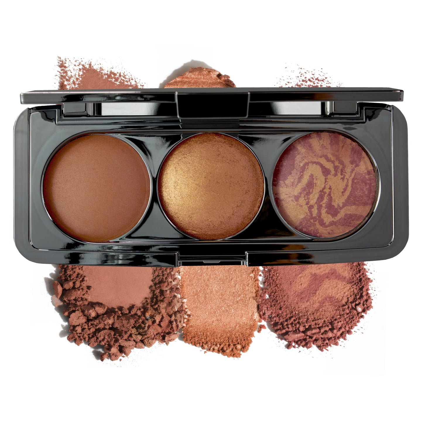 W7 Glow Theory Palette (Solar) - Face Makeup Palette with Matte Bronzer, Gold Shimmer Highlighter & Marbled Bronze Blush - Warm Bronze & Golden Tones