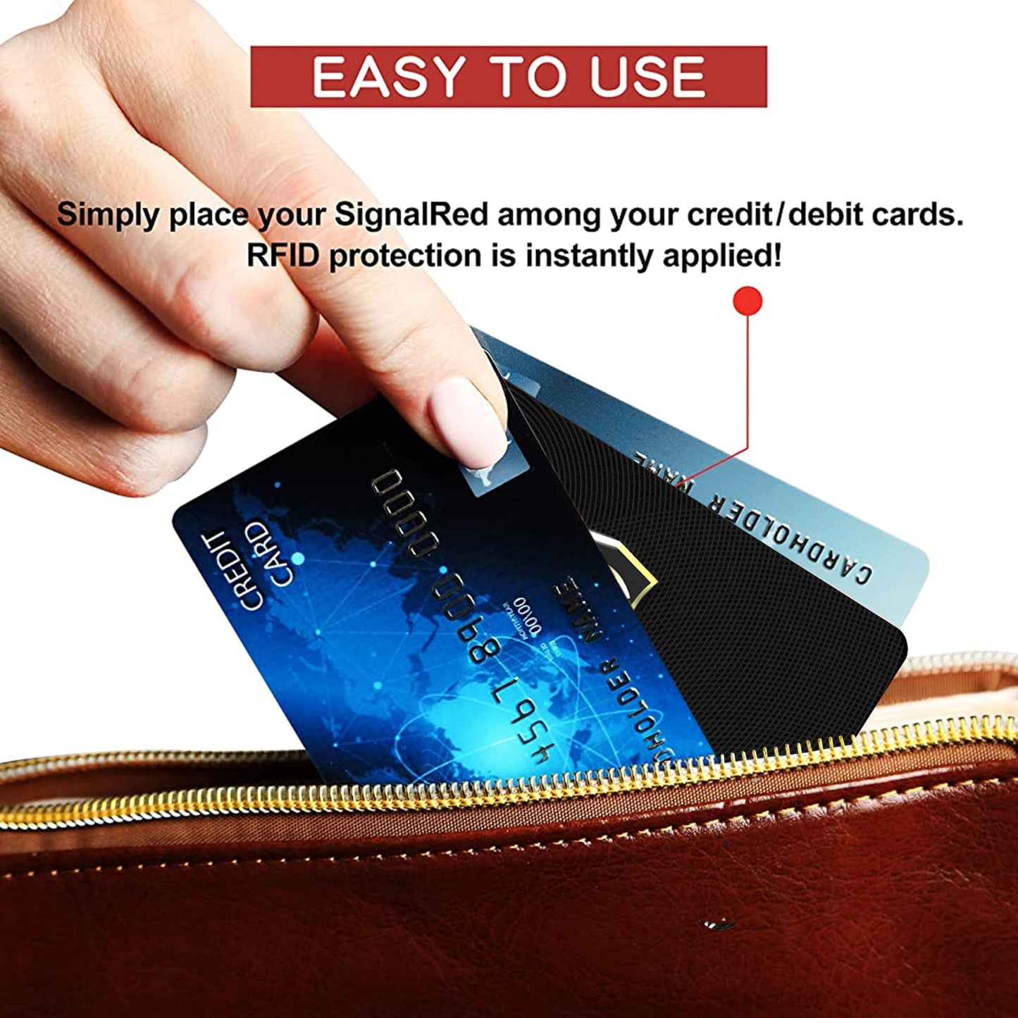 SaiTech IT 5 Pack RFID Blocking Card for Credit Debit ID Card, Black