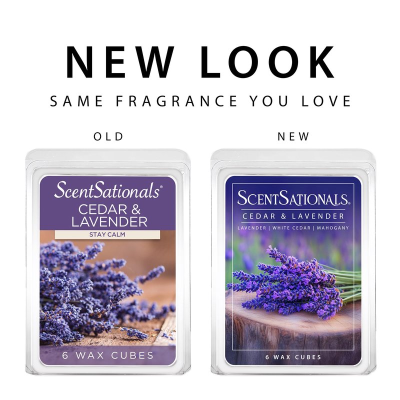 ScentSationals Cedar & Lavender Scented Wax Melts - Lavender, White Cedar, & Mahogany, 10oz (24 Cubes)
