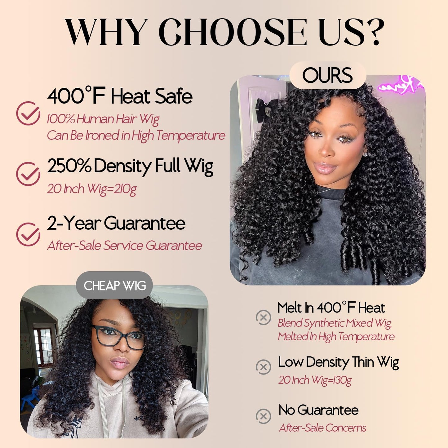 Burmese Curly Half Wig - 250% Density 100% Human Hair | Glueless 16 Inch for Black Women