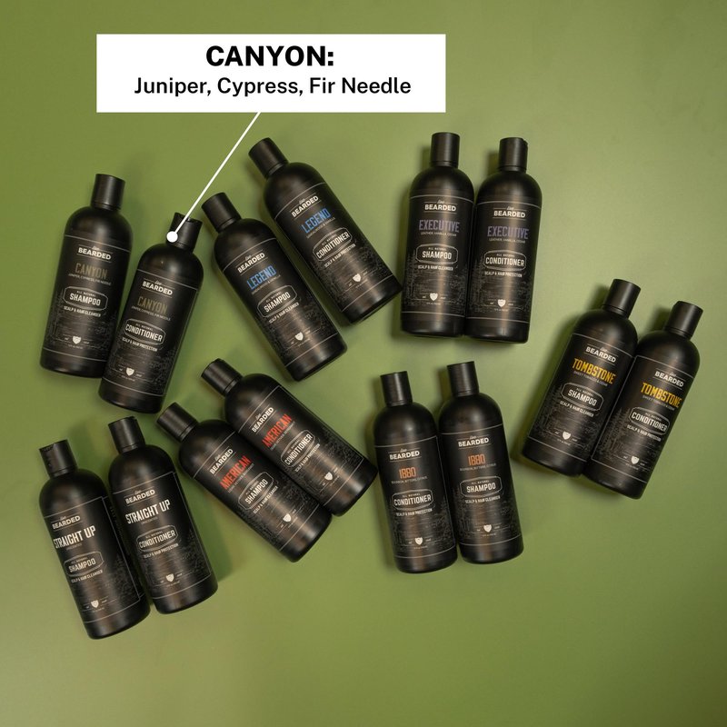 Live Bearded All-Natural Conditioner for Men - Promotes Hair Growth - Thinning and Hairloss - Deep Conditioning, Moisturizing | Canyon Scent - Juniper, Cypress, Fir Needle