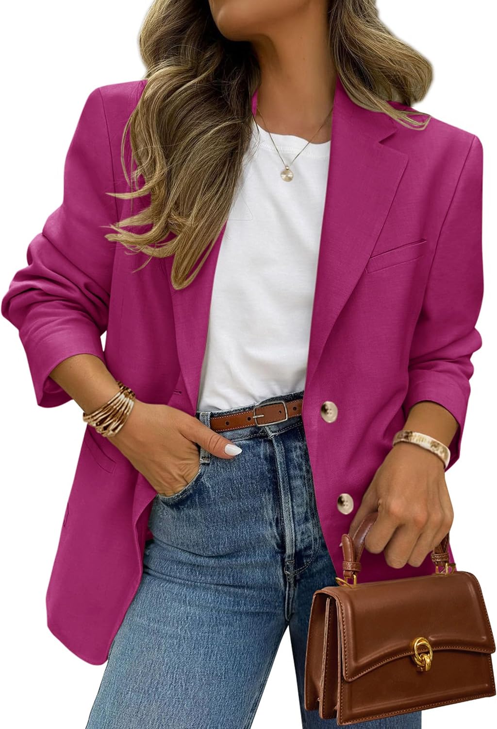 PrettyGarden Blazers for Women - Business Casual Long Sleeve Suit Jacket with Pockets | Stylish Work Blazer