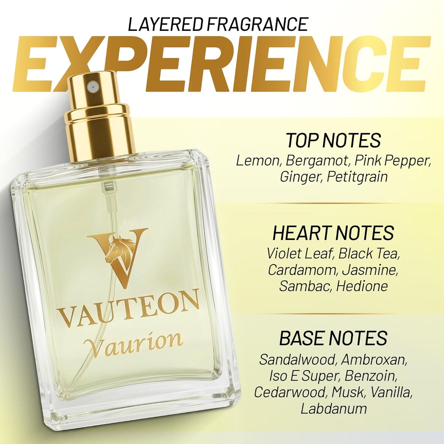 Vaurion Perfume - Fresh Woody Unisex Fragrance with Bergamot & Vanilla | 1.7 oz (50 ml)