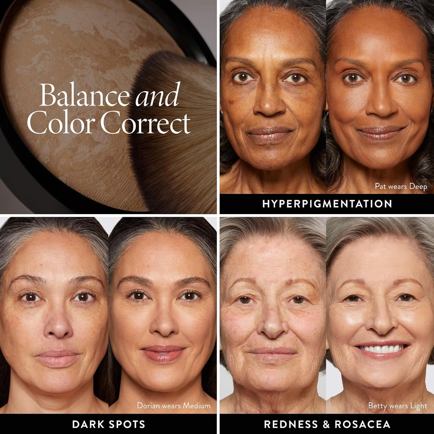 Baked Balance-n-Brighten Foundation Makeup Set - Tan with Kabuki Brush