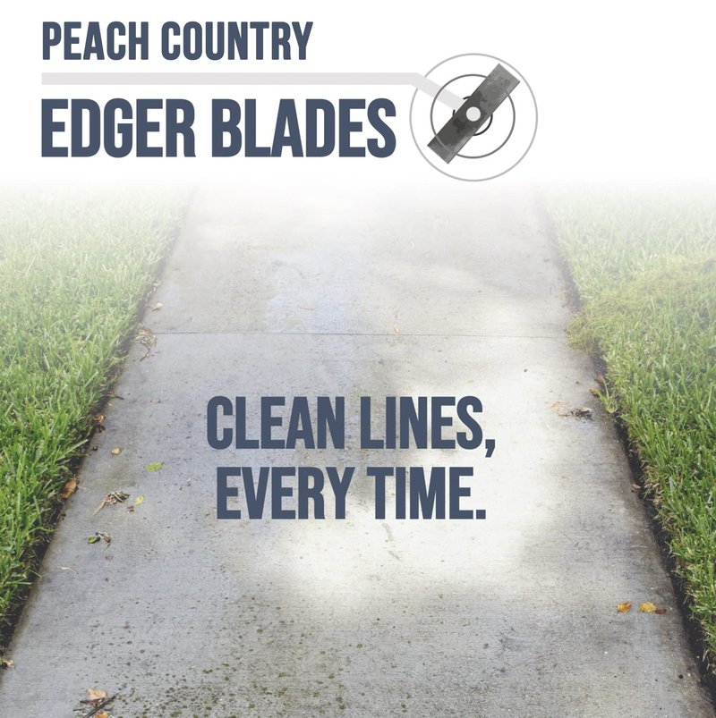 Peach Country Edger Blade 2" x 8" x .120" 1 Inch Center Hole 375-301, Universal Edger Blades 1 Inch Center Hole for Echo Edger Blade, Stihl Edger Blades, Husqvarna, Ryobi, Red Max, Mclane (10 Pack)