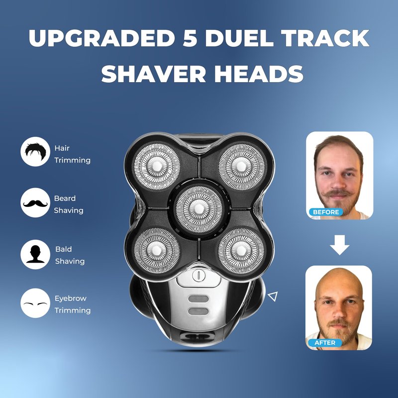 3 Pack Pro Head Shaver Replacement Blades Compatible with Remington Balder Pro Head Shaver Model XR7000, Precision Electric Shaving for Bald Men