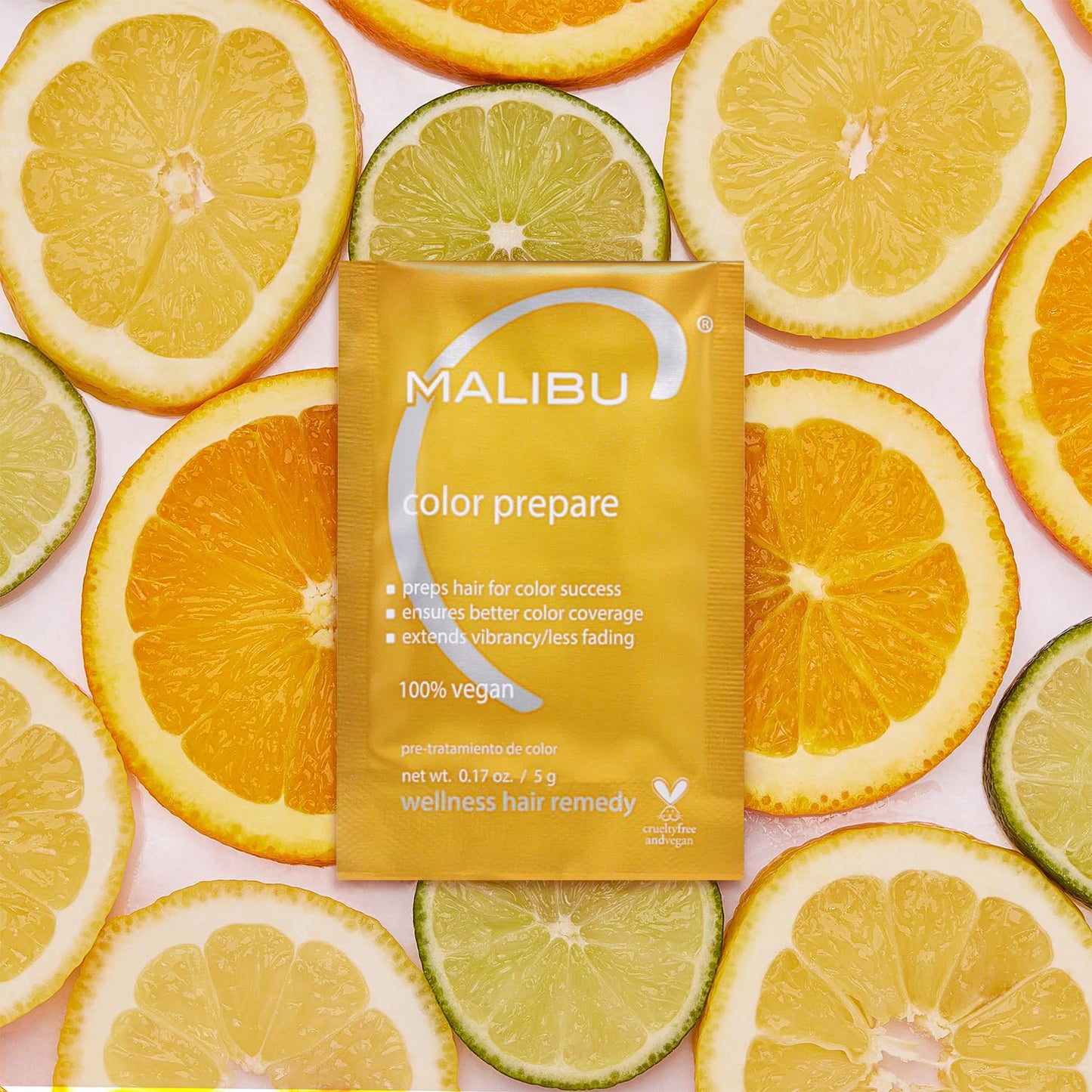 Malibu C Color Prepare Hair Remedy - Extend Color Vibrancy & Reduce Brassiness - Antioxidant Blend (12 Packets)