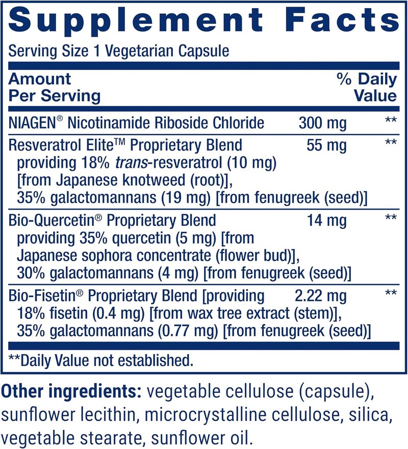 NAD+ Cell Regenerator & Resveratrol Elite - Heart Health Supplement | 30 Vegetarian Capsules