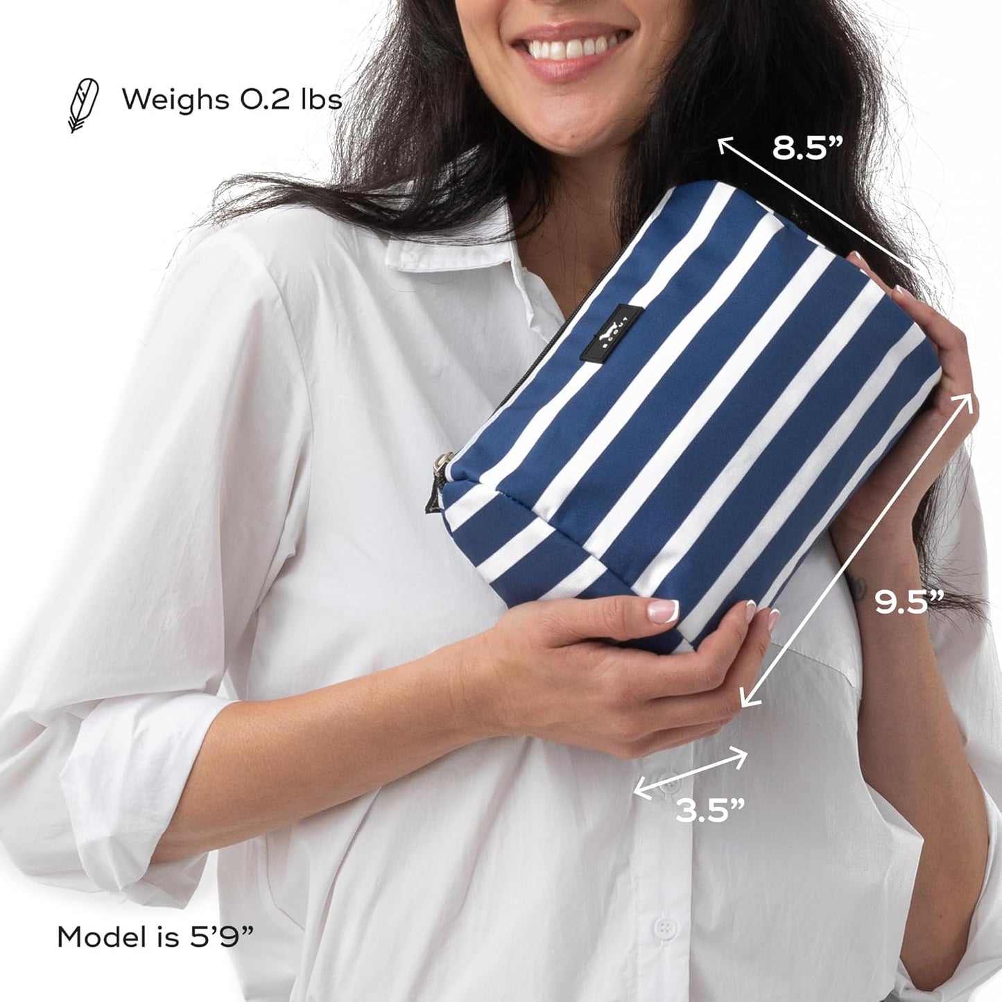 Toiletry Bag - Water-Resistant Makeup & Cosmetic Organizer | Fits Full Size Items, Inside Pocket