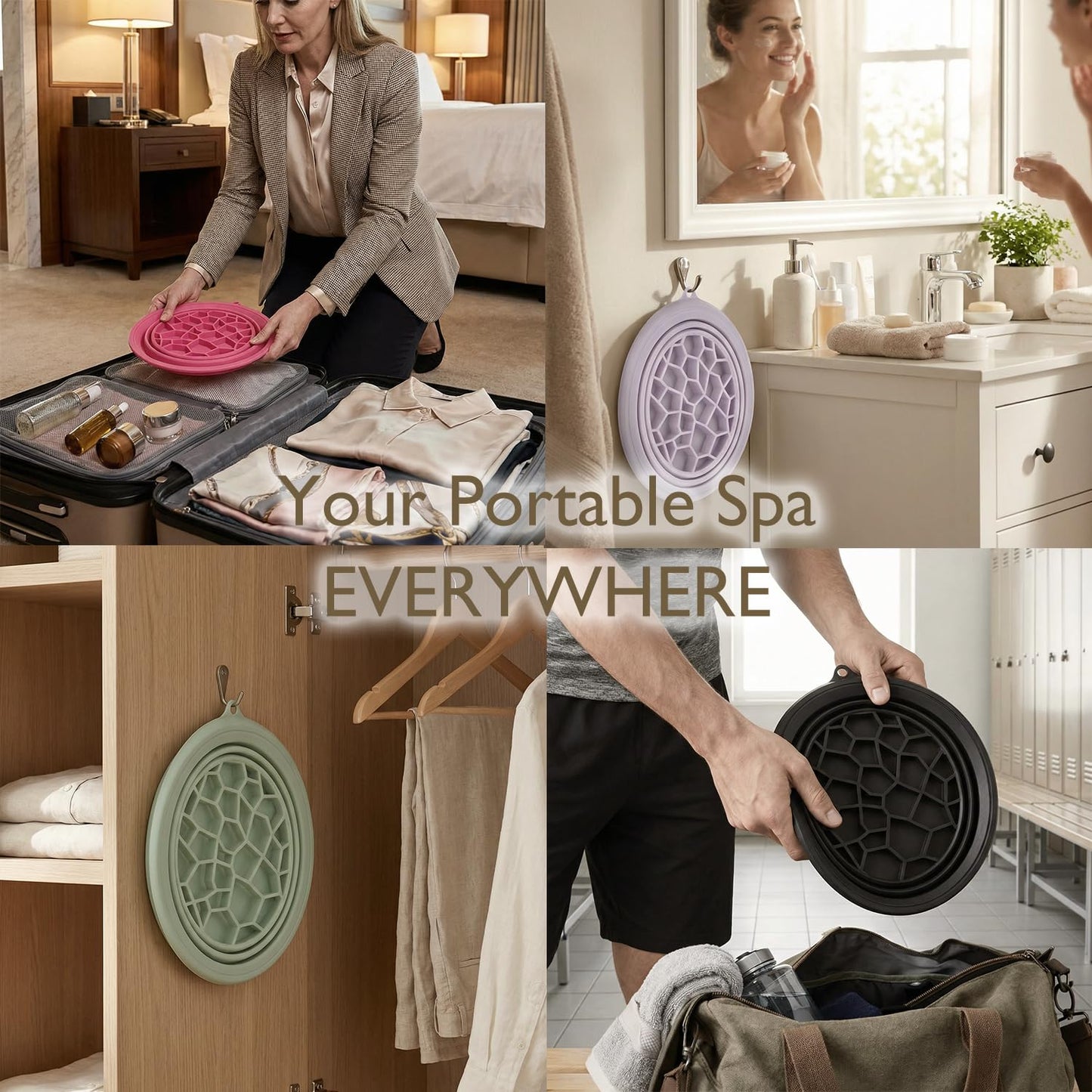 Foldable Silicone Face Ice Bath Bowl