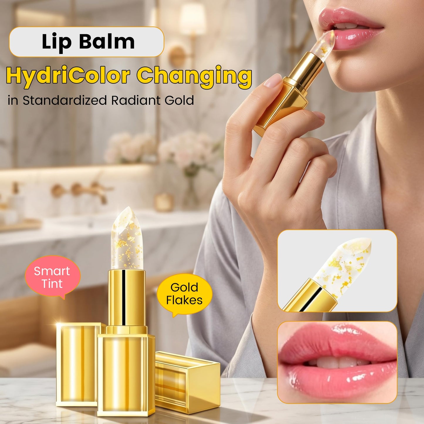 2026 New Lipstick for Older Women, PH Color Changing Lipstick Skin-Adaptive Lipsticks, Transferproof Clear Lip Sticks, Long Lasting Moisturizing Tinted Lip Balm (2 pcs)