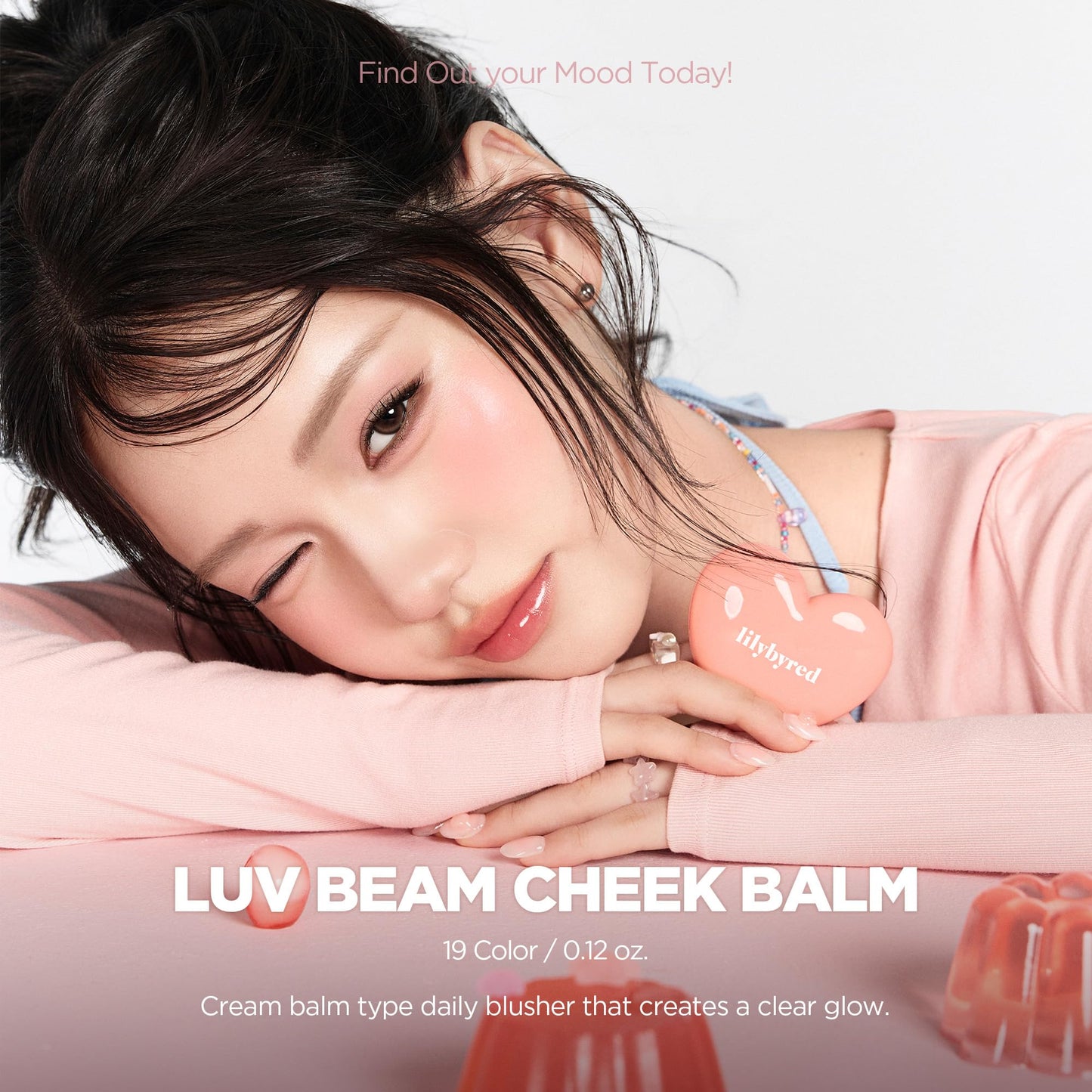 lilybyred Luv Beam Cheek Balm | Heart-Shaped Korean Cream Blush, Semi-Matte, Healthy Glow, Long-Lasting, Blendable & Buildable, Lightweight, Natural-Looking Color, 0.12 oz (15 Nutty Beam)