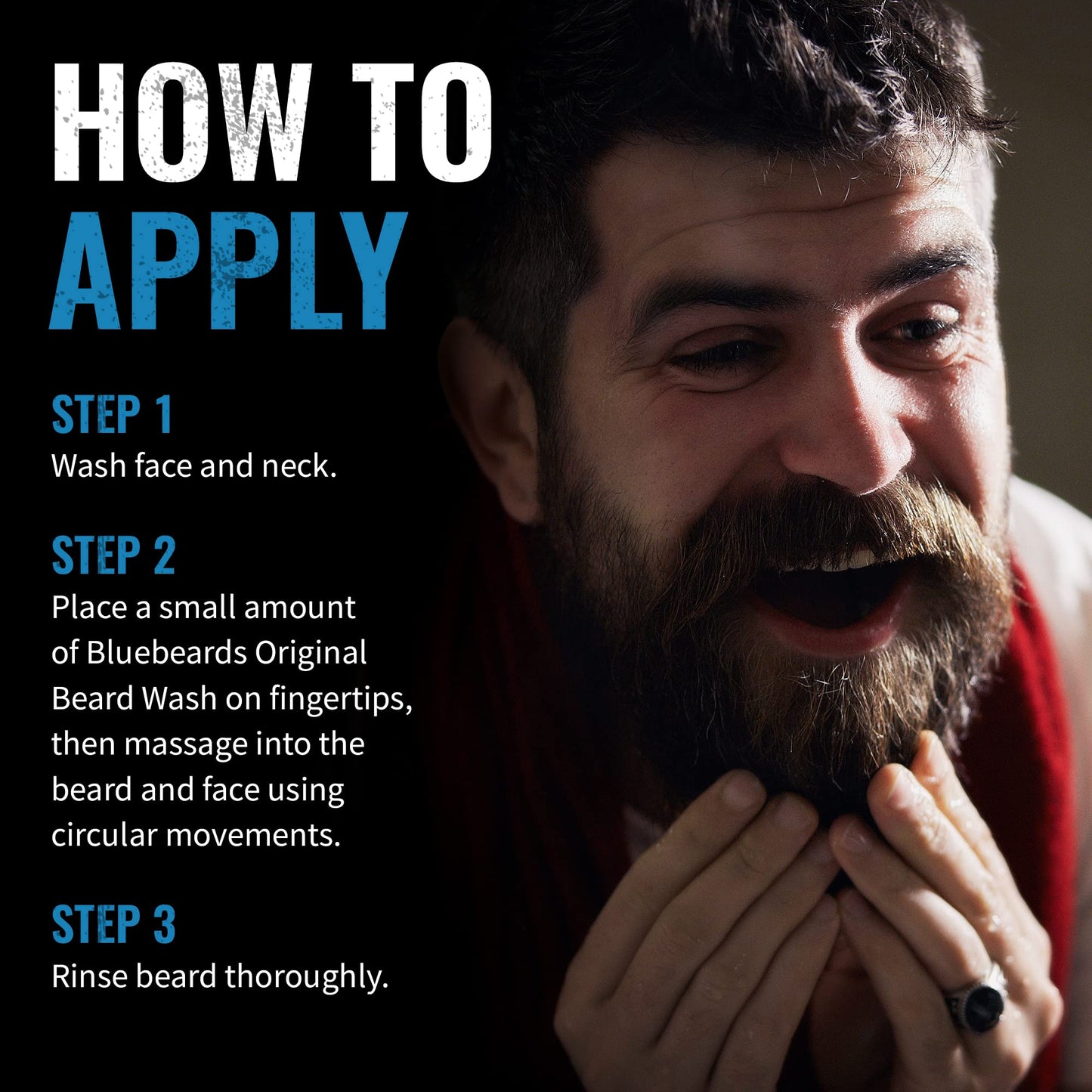 Beard Wash for Men - 4 oz Bluebeards Original Natural Beard Wash and Beard Moisturizer, Infused with Aloe & Lime - Deeply Cleans, Softens, and Conditions Your Beard and Skin Underneath - Made in USA
