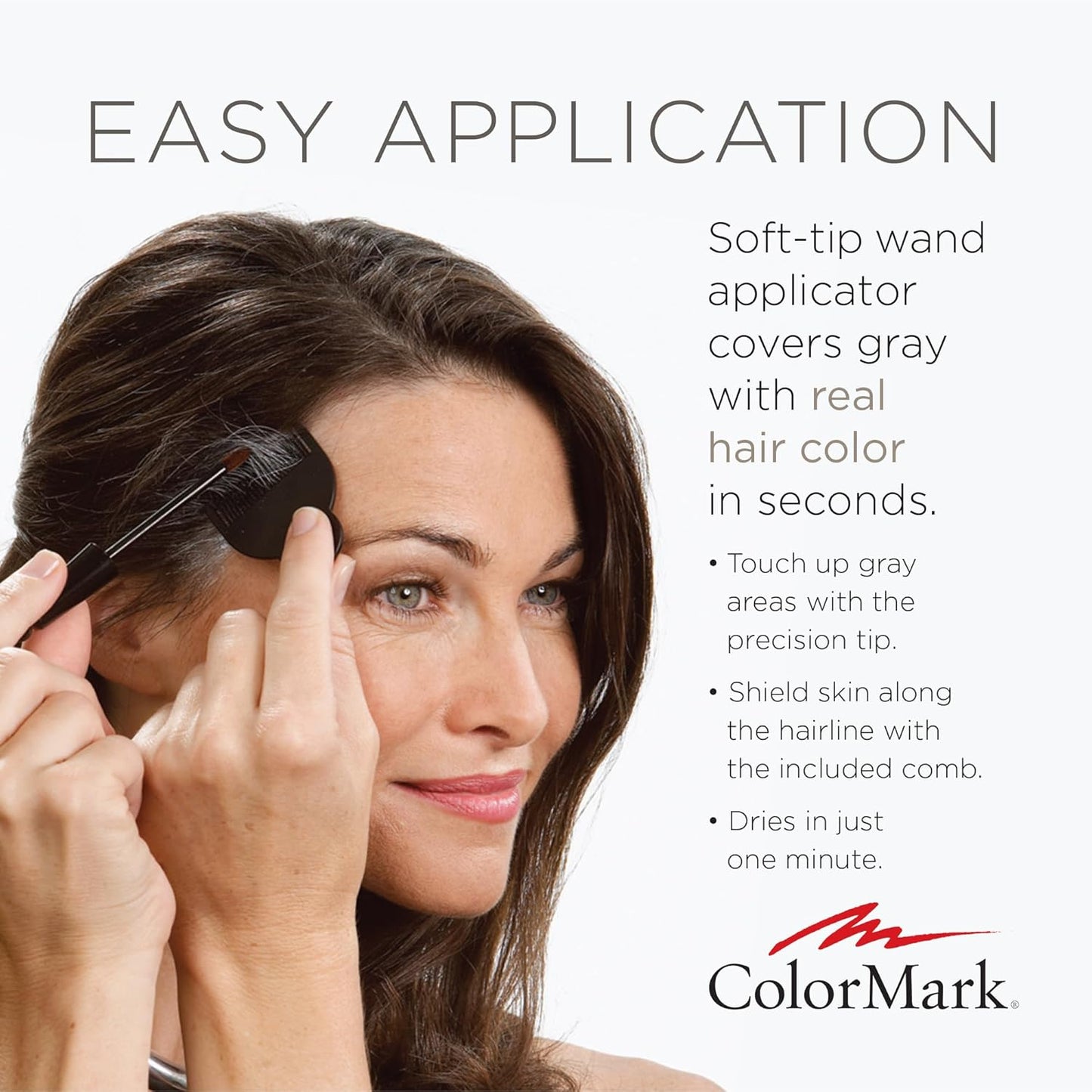 Dark Auburn Liquid Gray Root Touch Up Wand - Real Hair Color Applicator