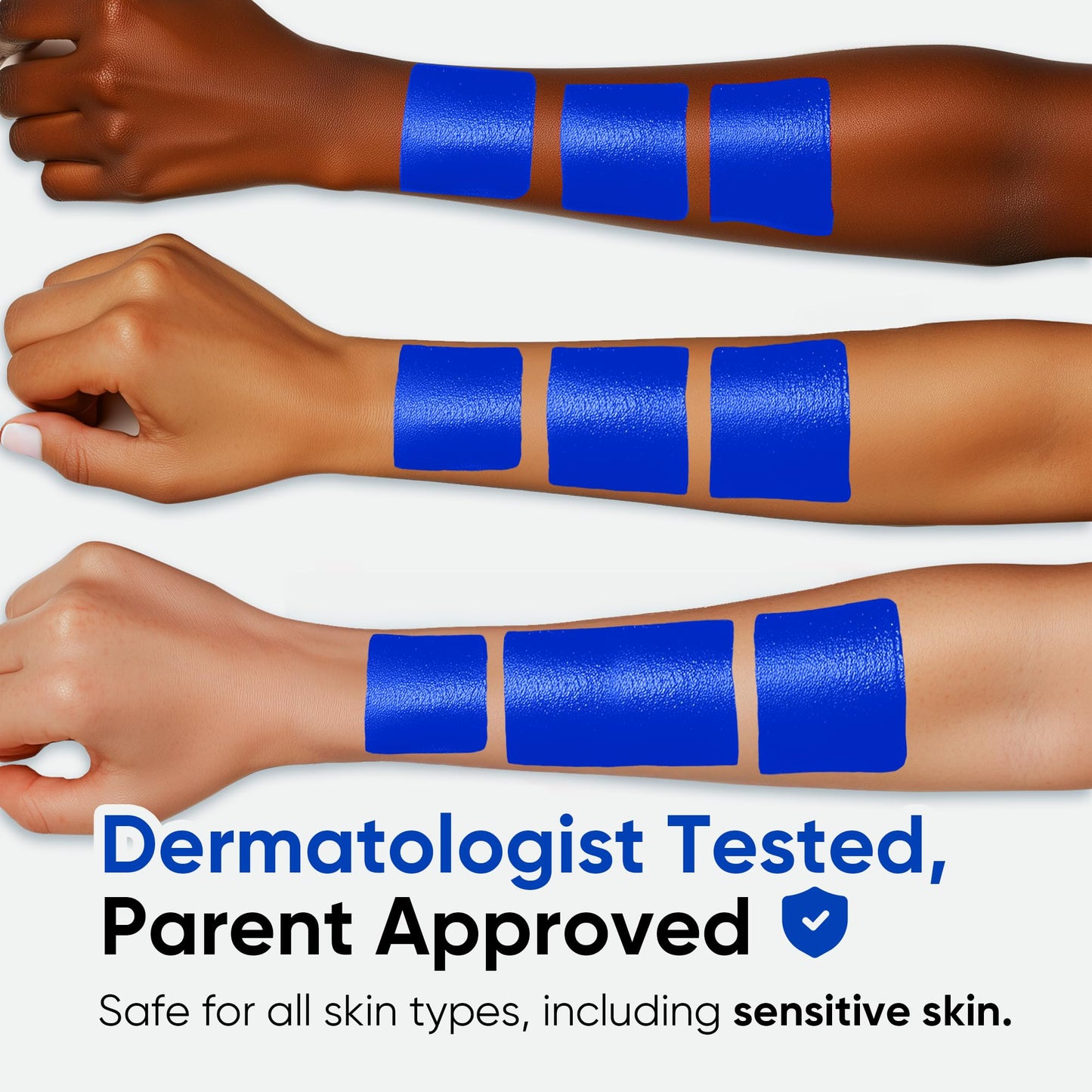 Blue Squid PRO Blue Face Paint Stick - Waterproof Blue Body Paint for Skin Adults & Kids Eye Black Baseball, Eyeblack Softball - Hypoallergenic Twist-Up Non-Toxic Makeup Stick for Cosplay, Sports, SFX
