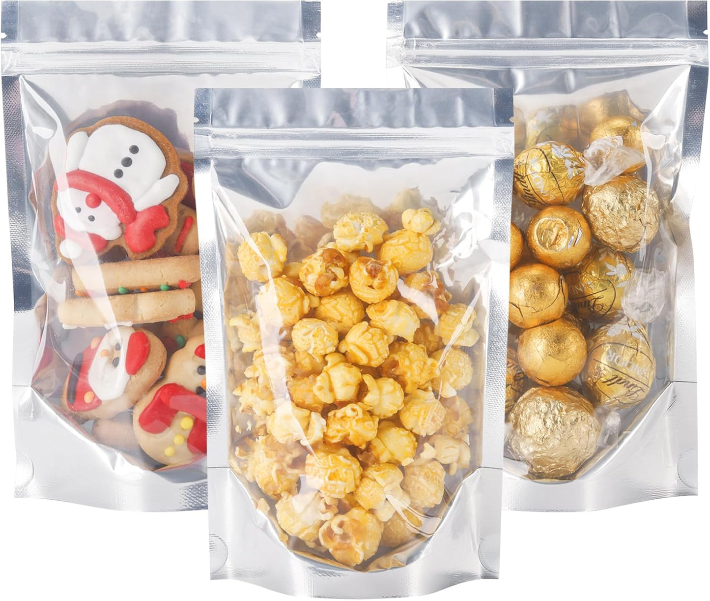 Mylar Bags for Food Storage - Resealable 100 Pack | Silver 3x6 Inches