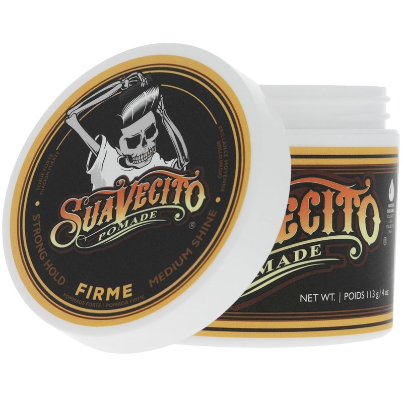 Suavecito Pomade Firme Hold | Strong Hold Hair Pomade for Men - Medium Shine, Water-Based, 4 oz, 2 Pack