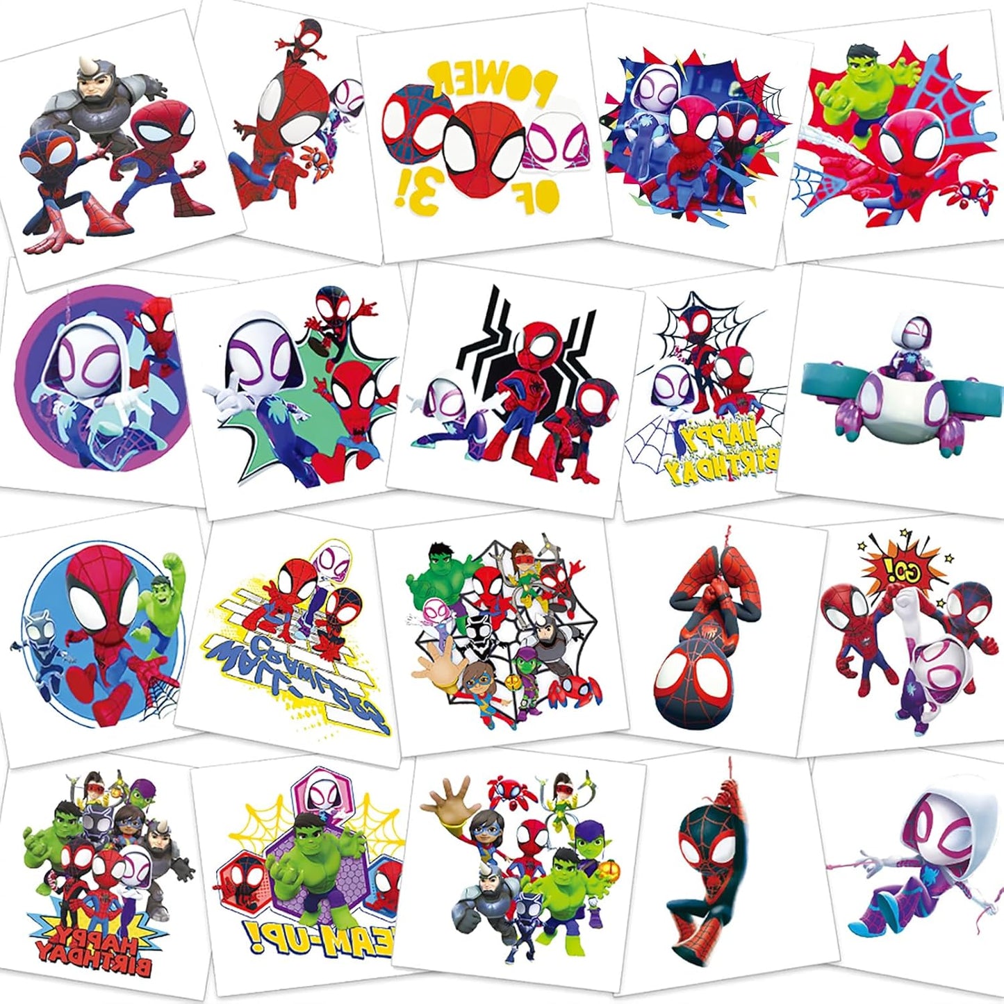 Temporary Tattoo Stickers - 60 Count Mouse Theme | Removable Fake Tattoos for Kids' Birthday Parties
