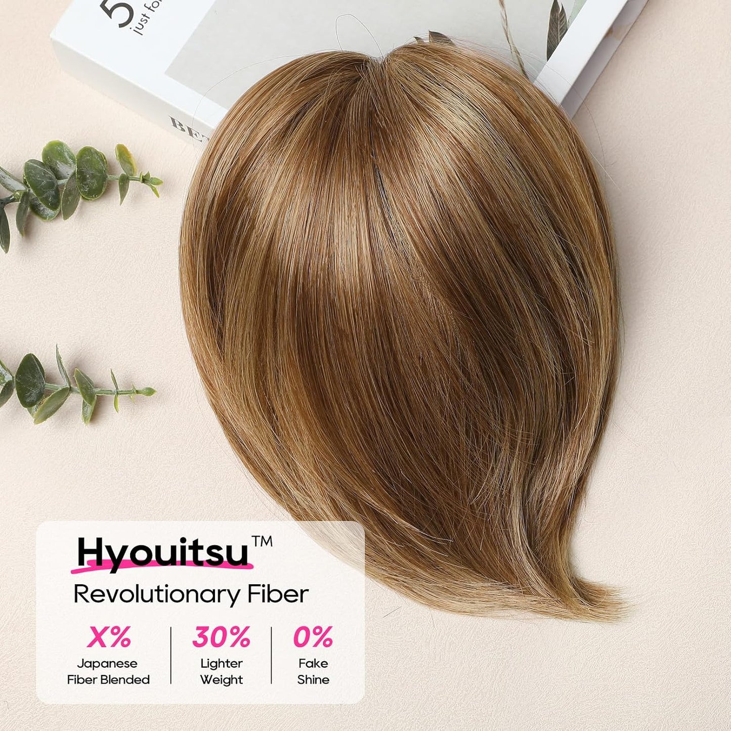 Ponytail Extension - 8" Short Mini Claw Clip Hairpiece | Natural Soft Feather-Light - Light Brown with Highlights