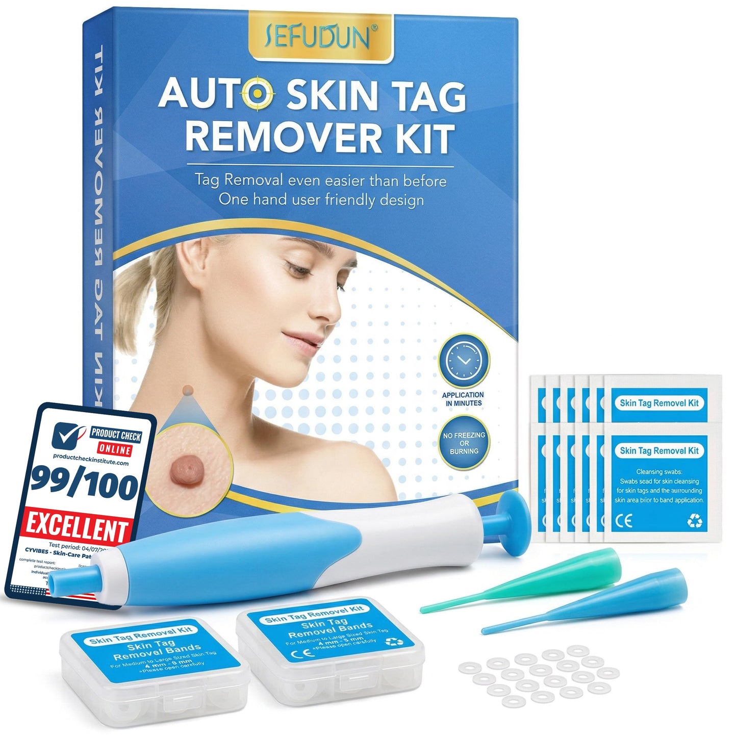 ICYVIBES Premium Skin-Care Patch Big Kit – Gentle Foot & Face Care Set with Soft Patches, Comfort Bands & Stick Applicator for Men Women & Kids
