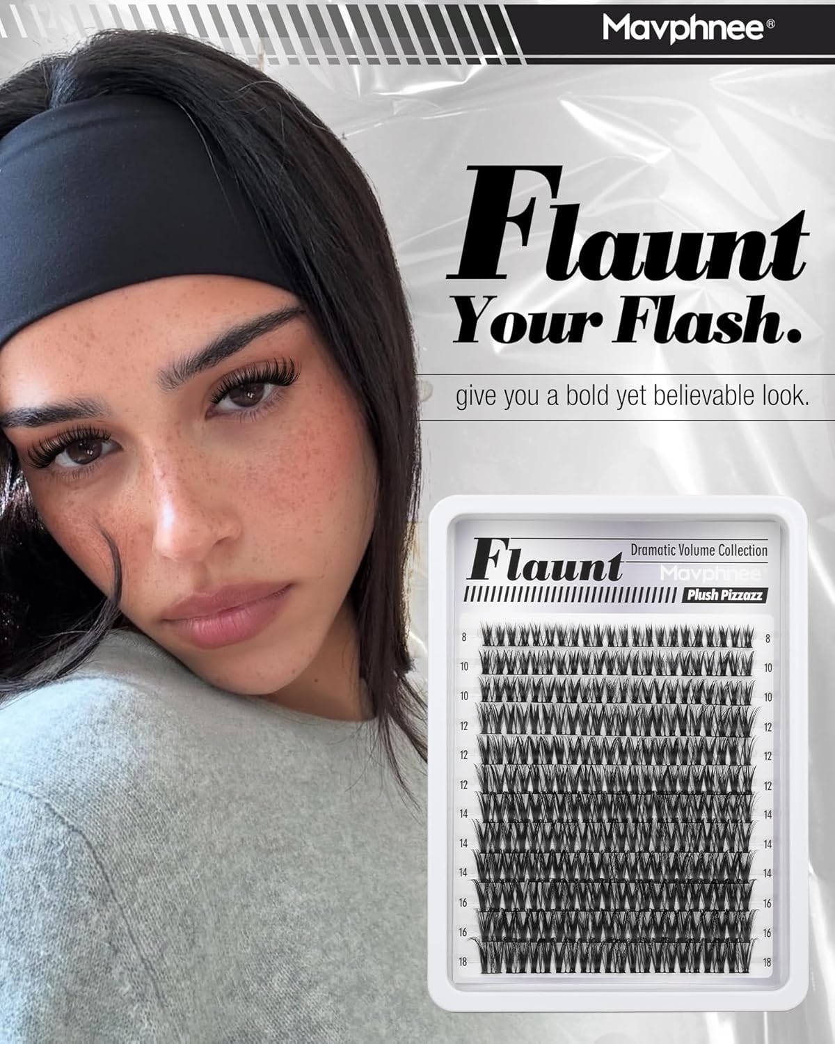 Lash Clusters Wispy Eyelash Extensions - Ultra-Dense CD-Curly Individual Lashes | 132PCS DIY Pack (8-18MM)
