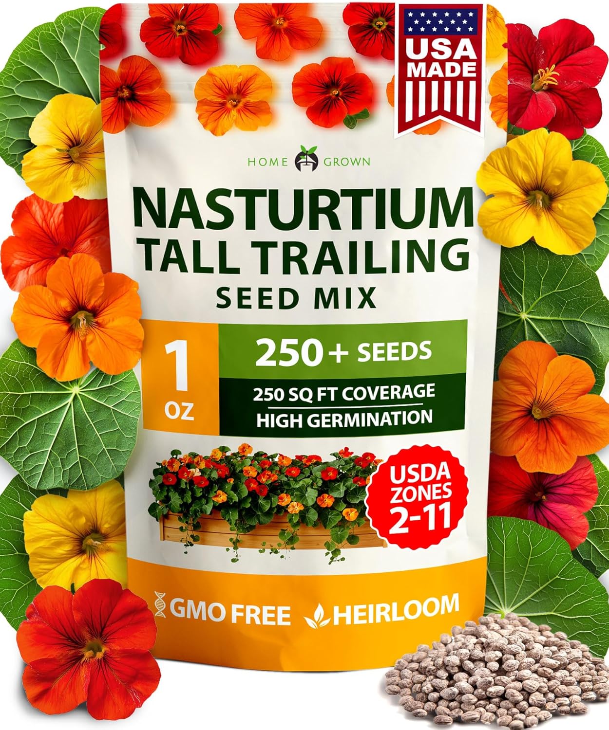 Zinnia Dahlia Seeds Pack - Non-GMO 524 Flower Seeds for Vibrant Pollinator Gardens | Easy-to-Grow Outdoor Blooms