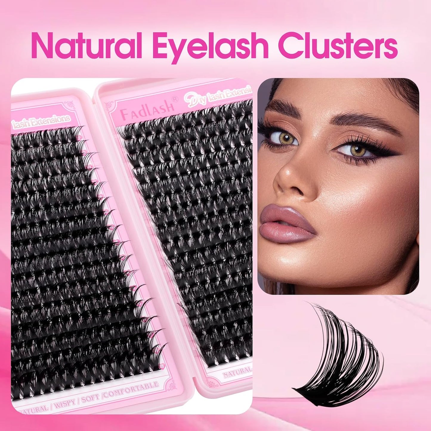 Eyelash Clusters - 80D & 100D D Curl Individual Lashes | 496PCS DIY Extensions 12-18mm