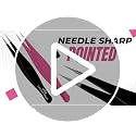 LahGum Metal Precision Needle Nose Tweezers 2-Piece Black & Pink for Ingrown Hair Removal