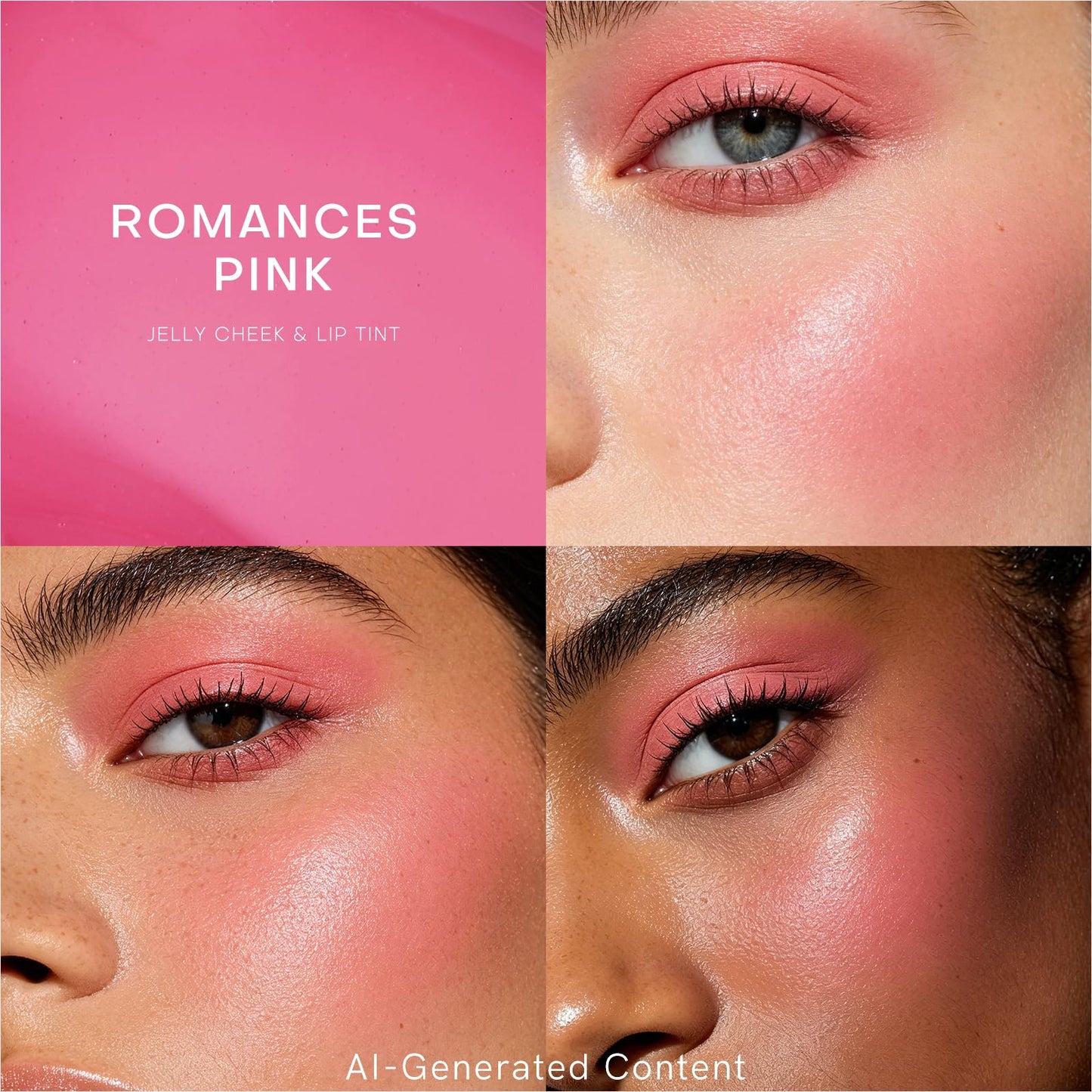 KIMUSE Jelly Cheek & Lip Tint, Watercolor Blush, Multi-Use Makeup, Tint for Cheeks, Lips & Eyes, Lightweight, Sheer & Buildable Color, Vegan Formula, Cruelty-Free