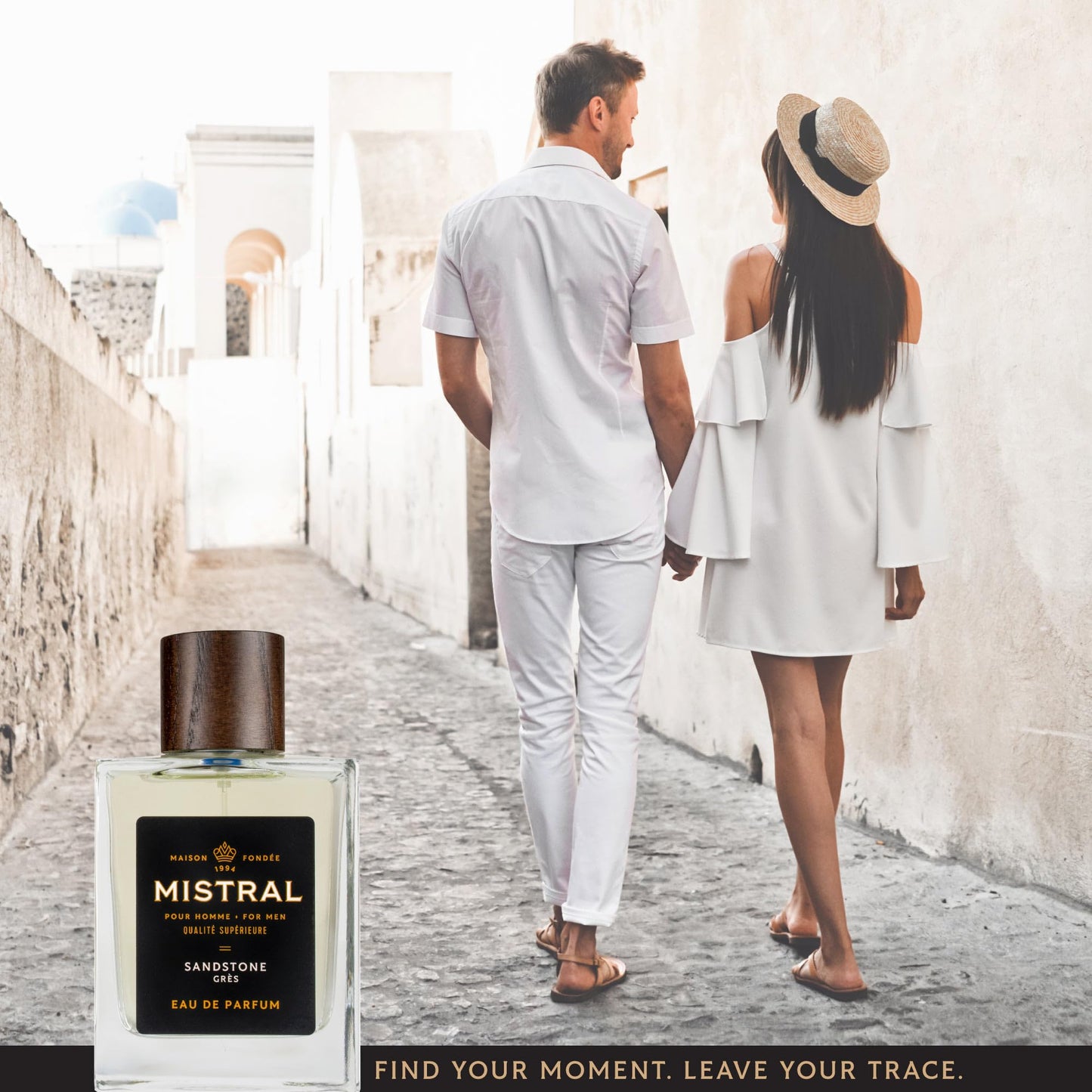 Mistral Men’s Cologne – Sandstone Eau de Parfum | Earthy & Spicy Masculine Scent with Lemon, Patchouli & Orange Blossom | Cruelty-Free & Long-Lasting Perfume for Men, Made in France - 3.4 Oz