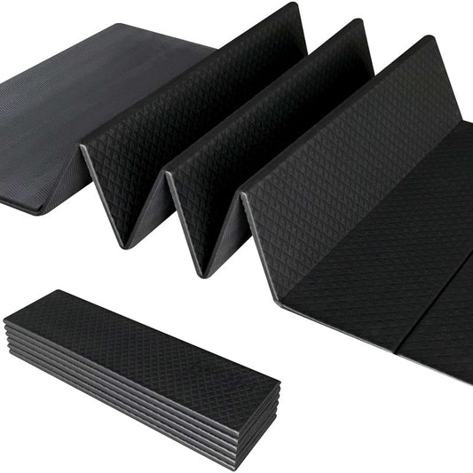 Foldable Yoga Mat – 1/4 Inch Thick, Lightweight, Easy to Store, Non-Slip Travel Yoga Mat for Fitness, Yoga, Pilates, Home Workouts, and Floor Exercises