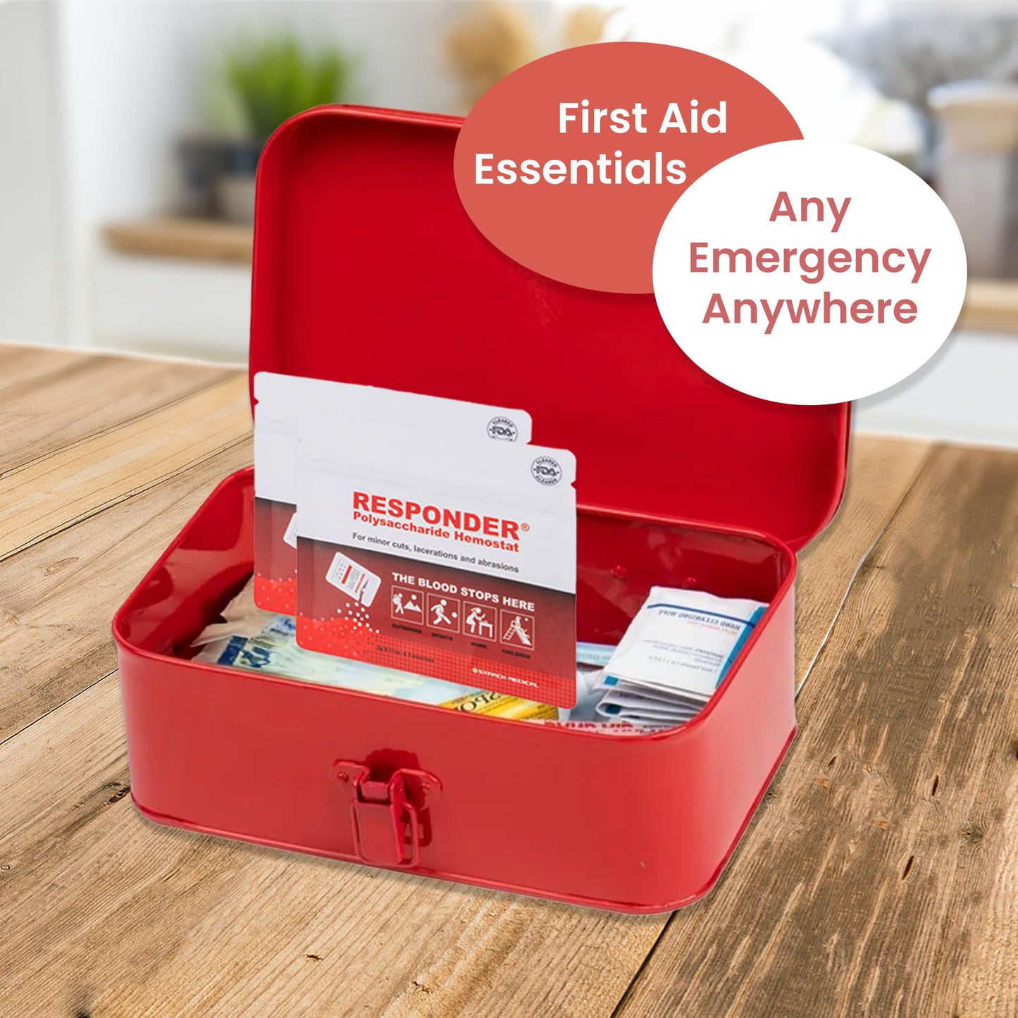 Responder First Aid Powder- FDA Cleared for Wound Care,Plant-Based,Instantly Stops Bleeding for Cuts, Scrapes and Survival Equipment