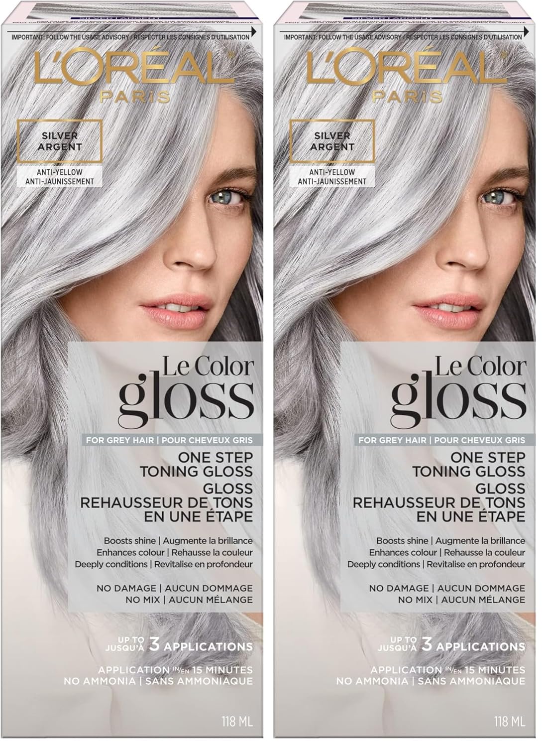 L’Oreal Paris Le Color Gloss - In-Shower Toning Hair Gloss for Bleached Hair | Neutralizes Brass, Conditions & Boosts Shine, Platinum Pearl, 4 Oz