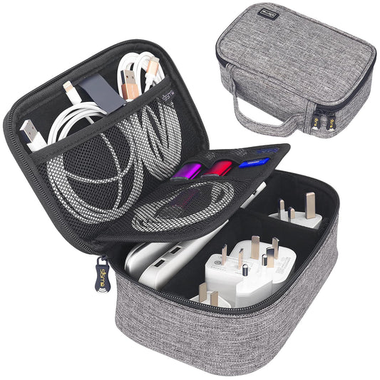 Sisma Travel Cords Organizer Universal Small Electronic Accessories Carrying Bag for Cables Adapter USB Sticks Leads Memory Cards