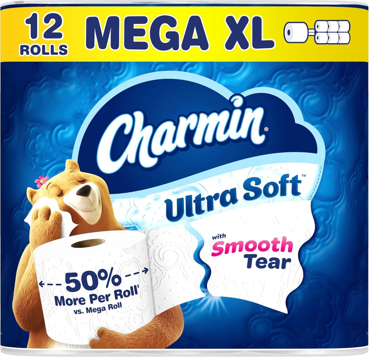Charmin Ultra Soft Toilet Paper - 6 Mega Rolls | Equivalent to 24 Regular Rolls