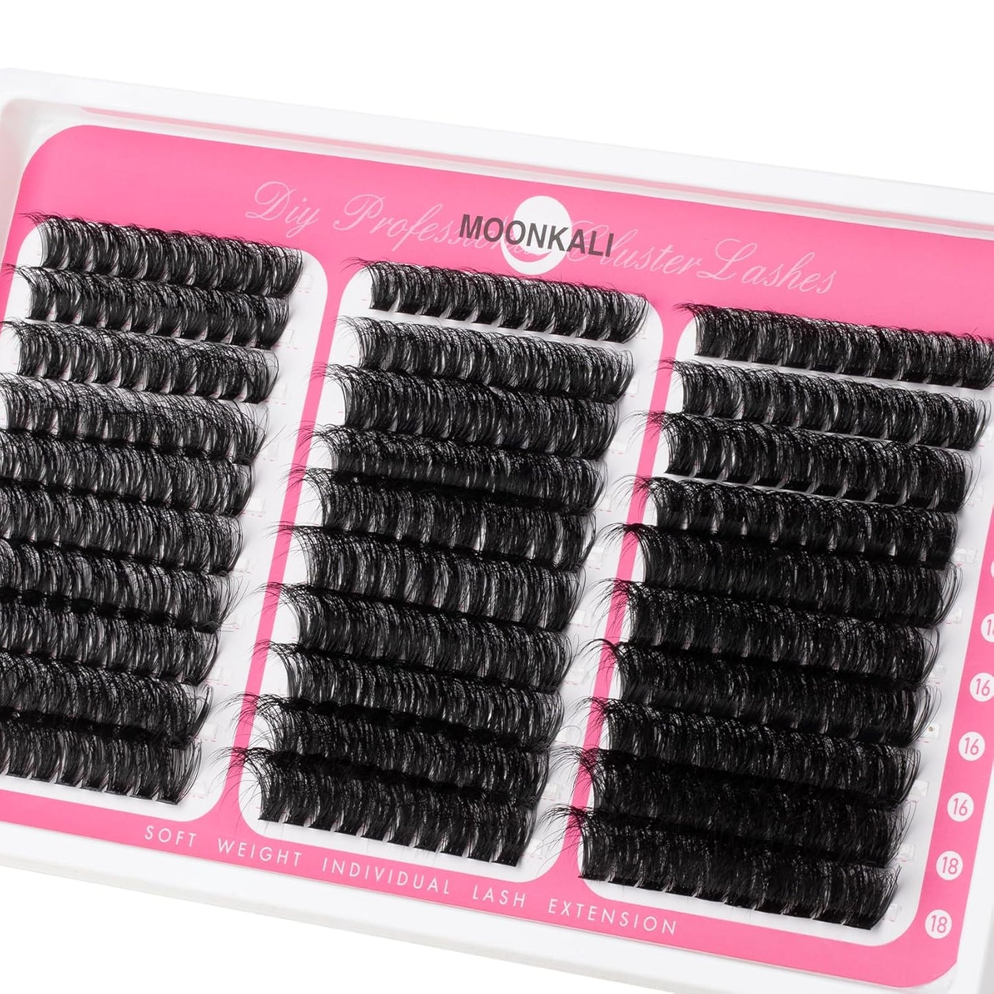 Lash Clusters - 3D Full Eyelash Extensions | Mix of 60D, 80D, 100D, 12-18MM, Waterproof, DIY Fake Mink
